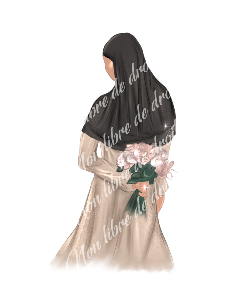 Dessin Femme Voilee De Dos